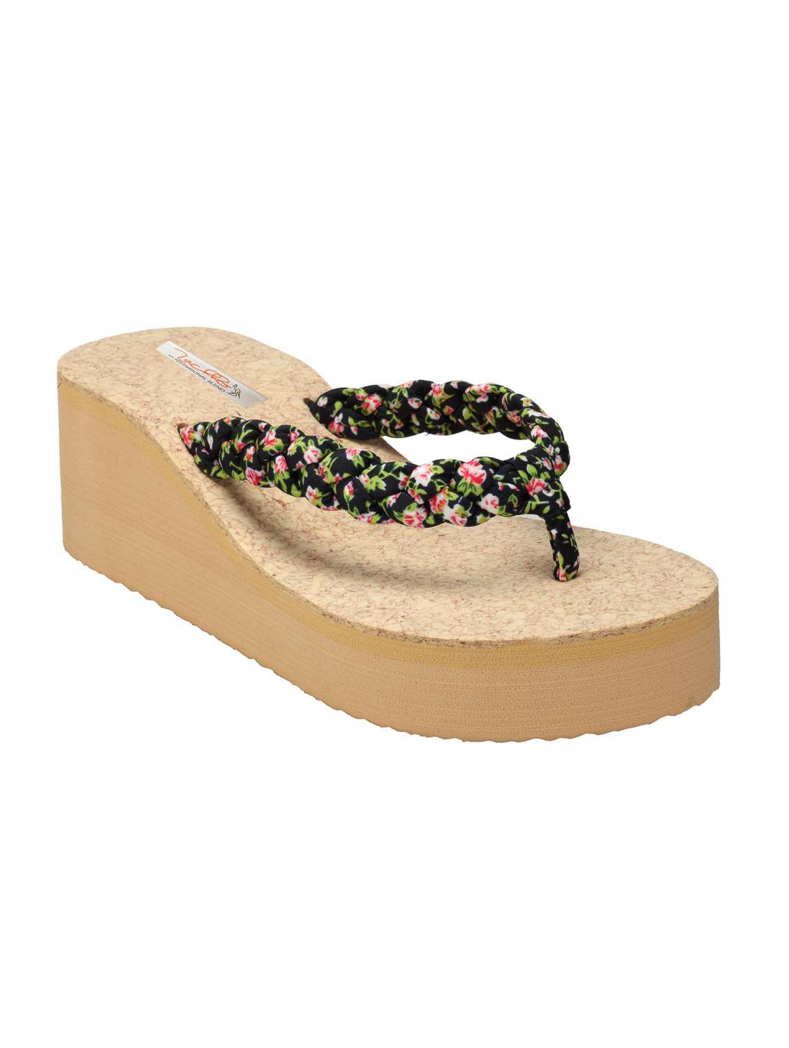black and beige rubber wedge