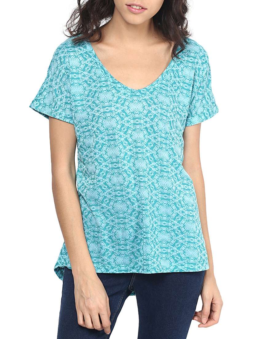 green color, cotton printed top