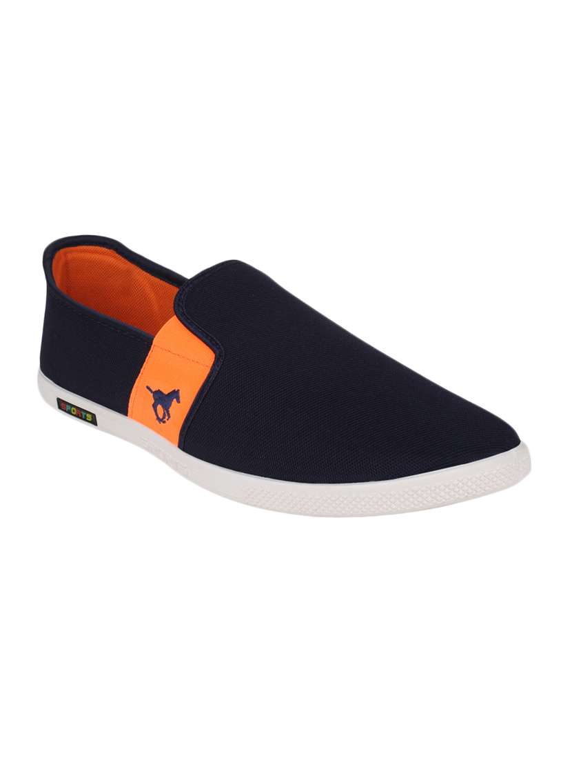 blue canvas casual slipon