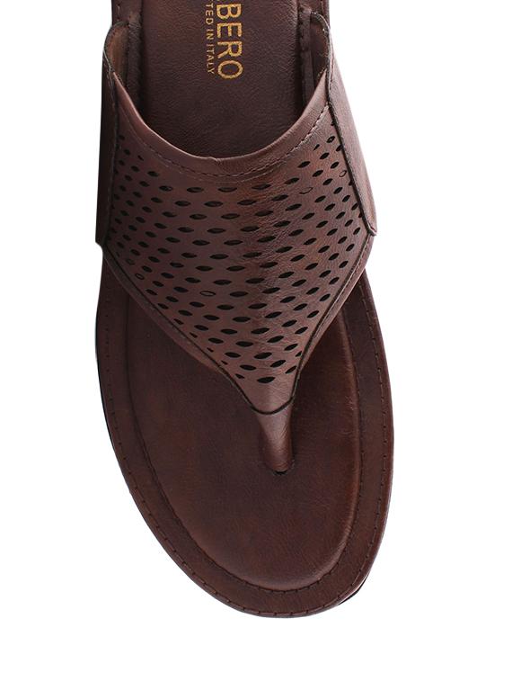 brown leatherette slipper - 11379596 - Standard Image - 2