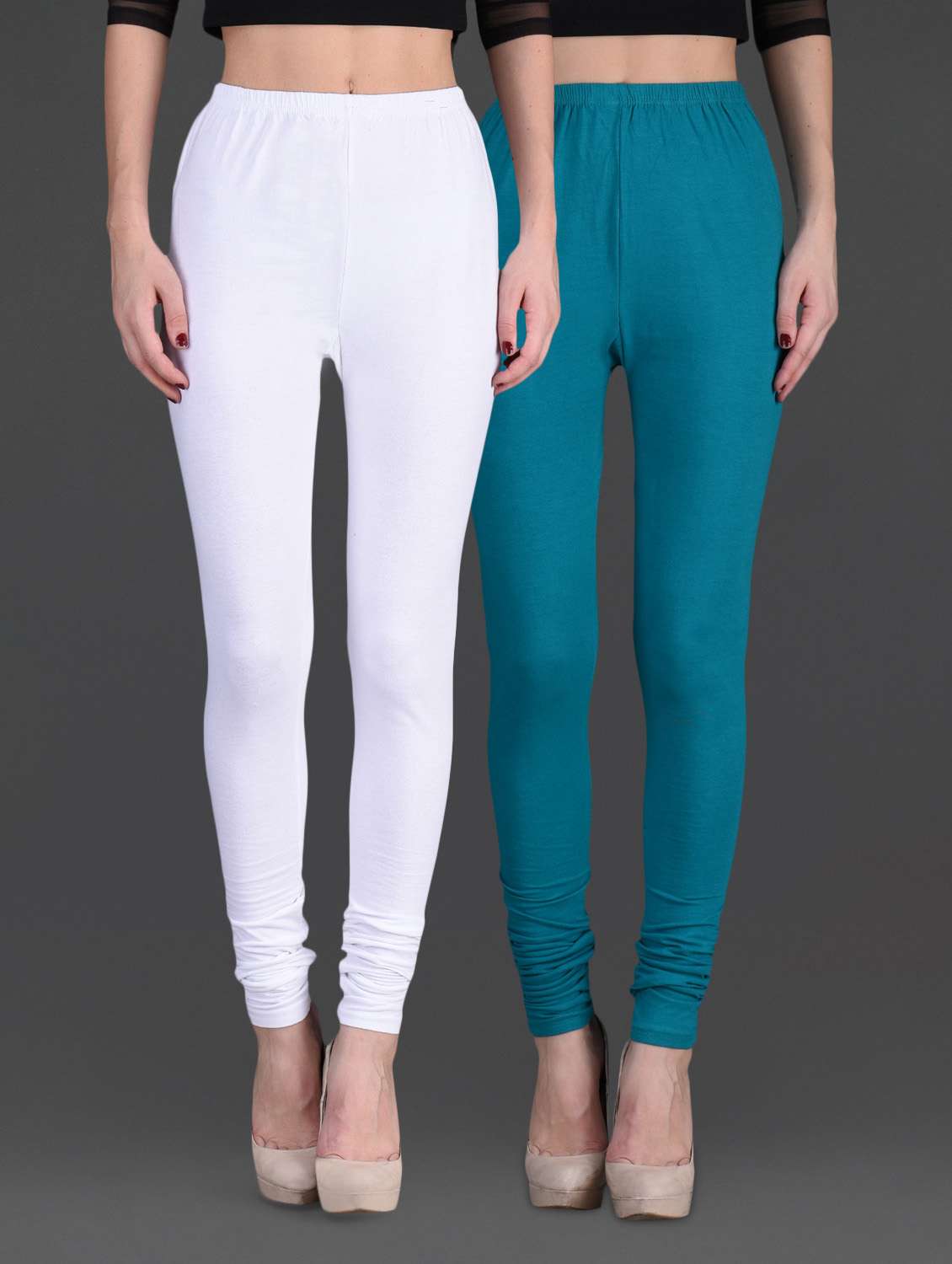 combo of two cotton lycra leggings