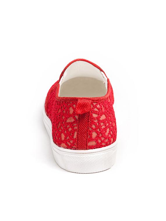 red faux leather slipons - 11405639 - Standard Image - 2