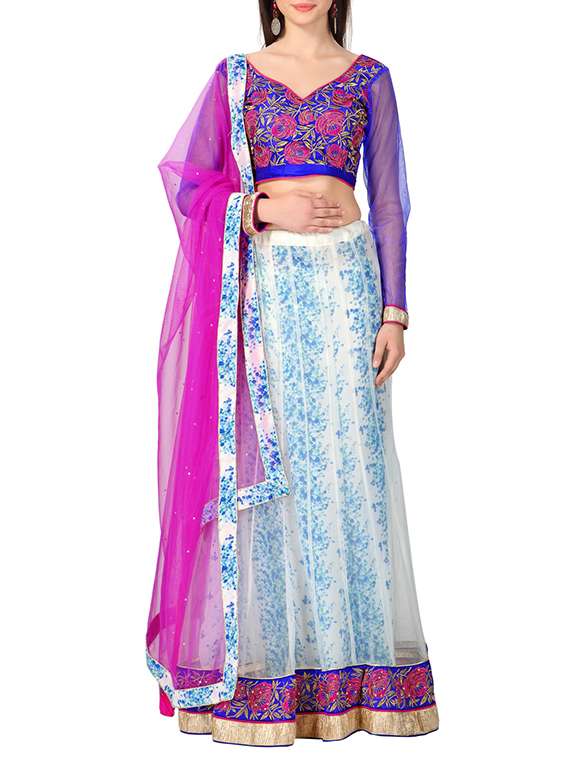 white net lehenga