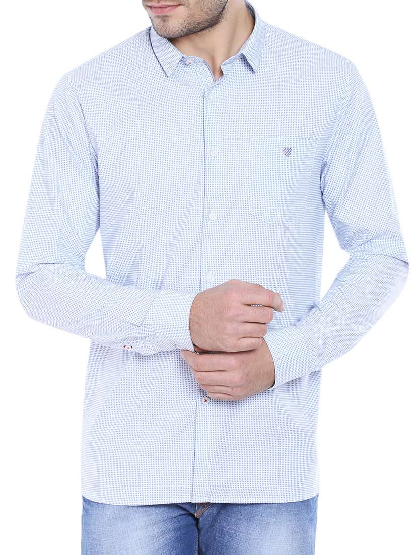 blue cotton casual shirt
