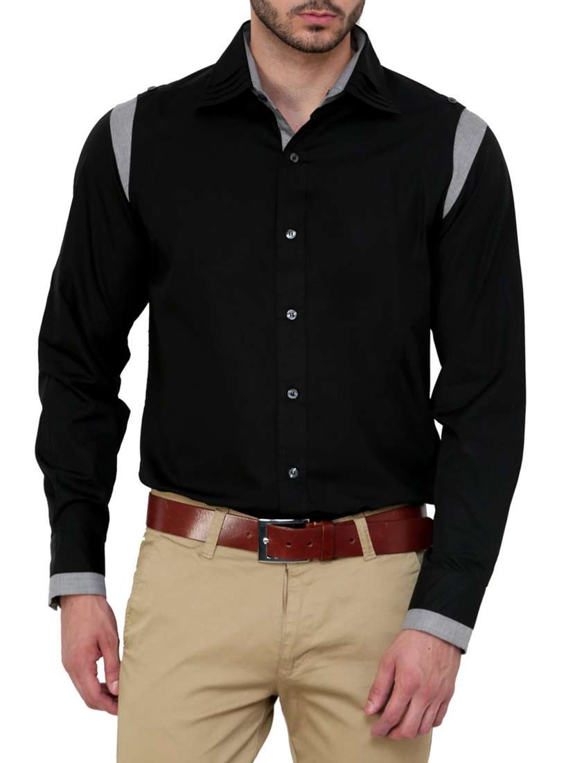 black cotton casual shirt