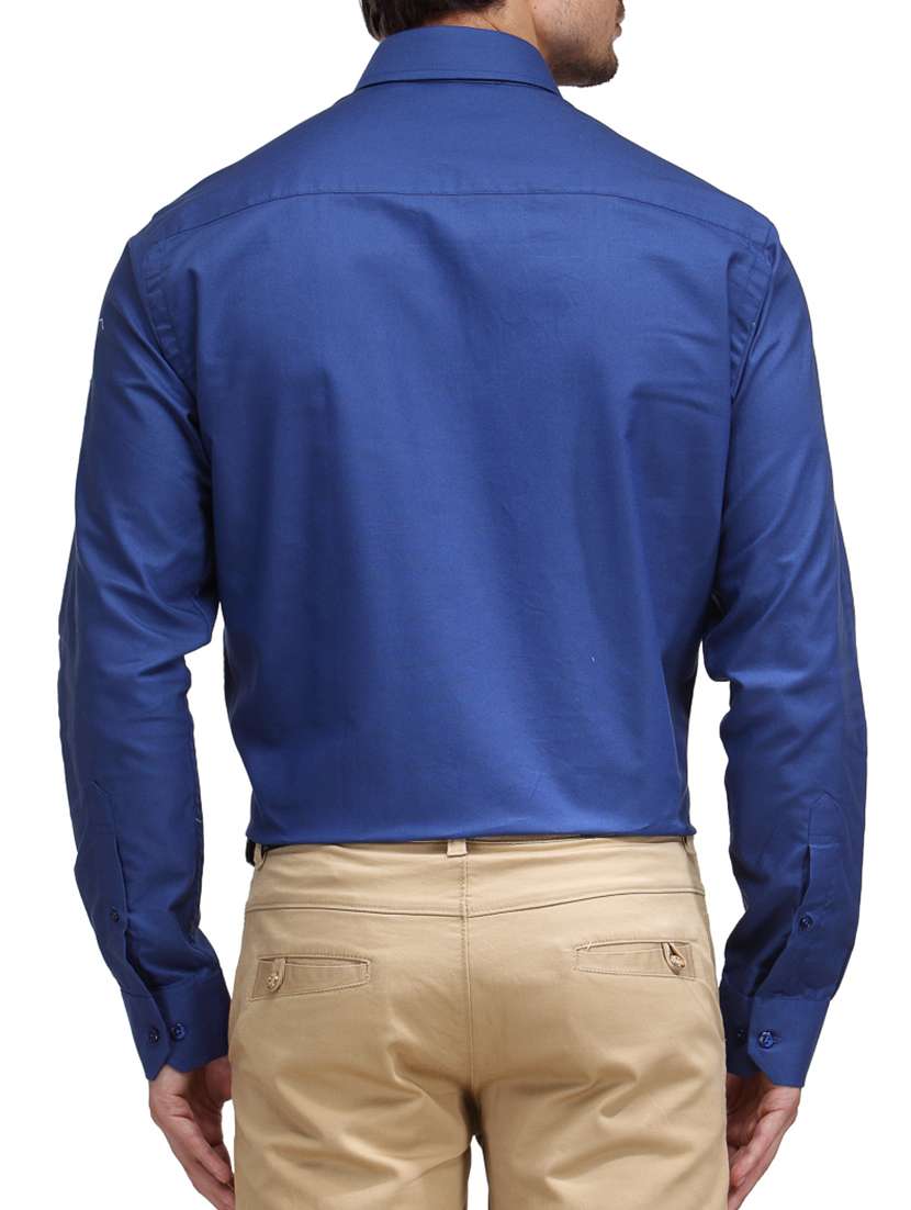 blue cotton formal shirt - 11439003 -  Standard Image - 2