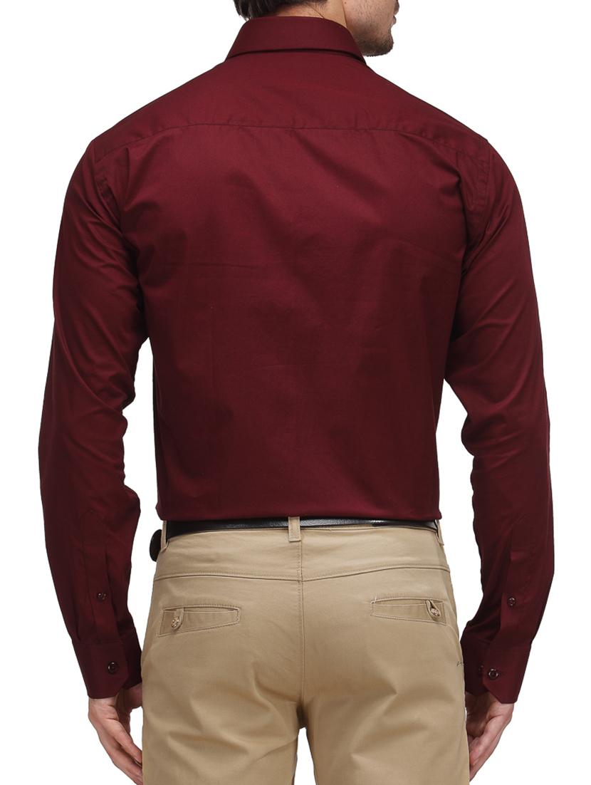 red cotton formal shirt - 11439004 - Standard Image - 2
