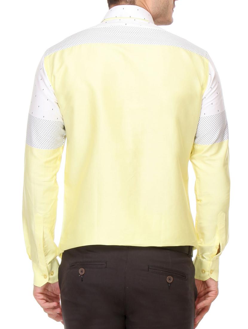 yellow cotton formal shirt - 11439044 - Standard Image - 2