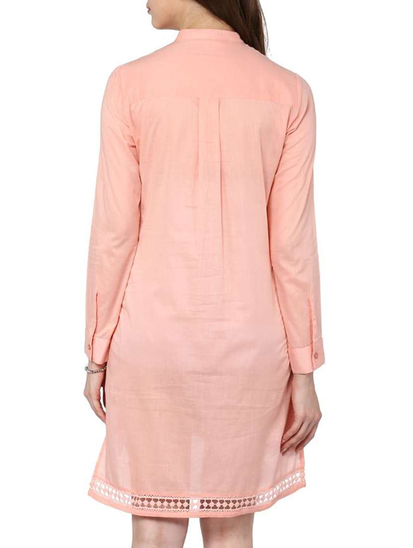 pink cotton shirt dress - 11440027 - Standard Image - 2
