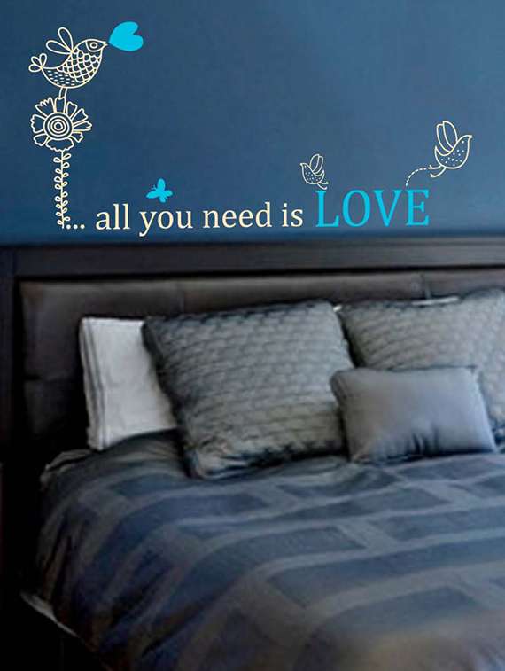 cream love is all you need vinyl wall sticker