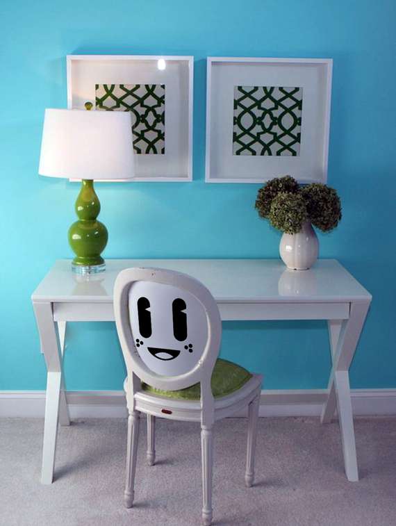 black sweet dimple face wall sticker