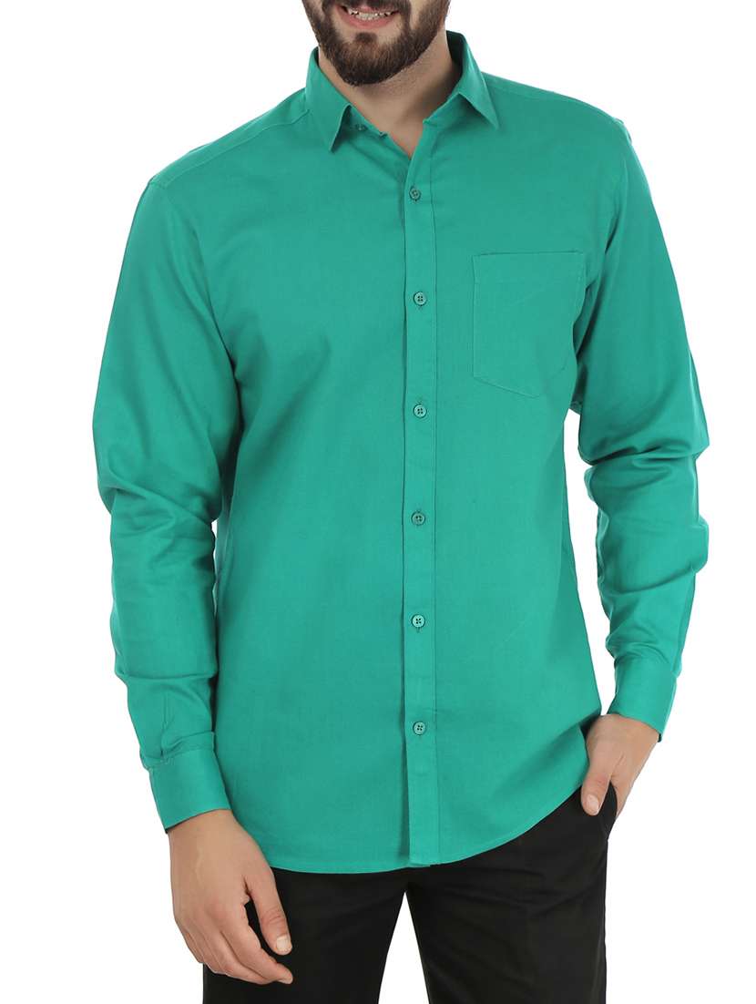 green color, cotton casual shirt
