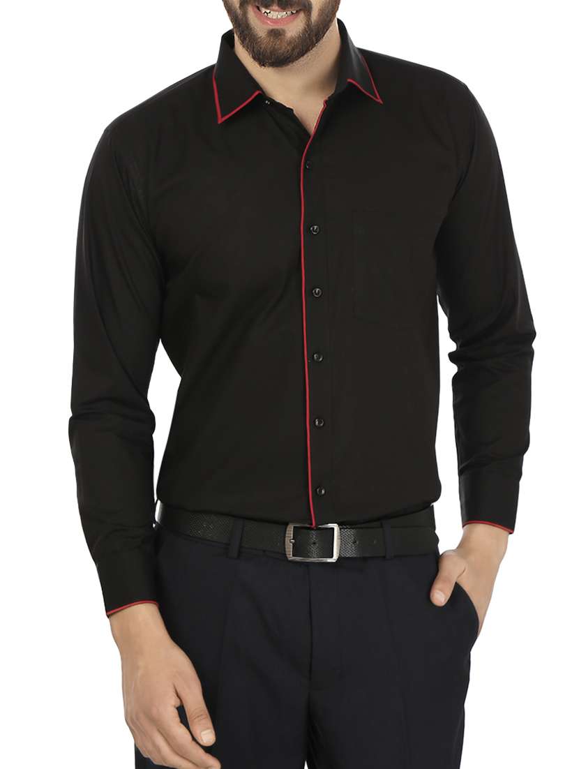 black color, cotton formal shirt