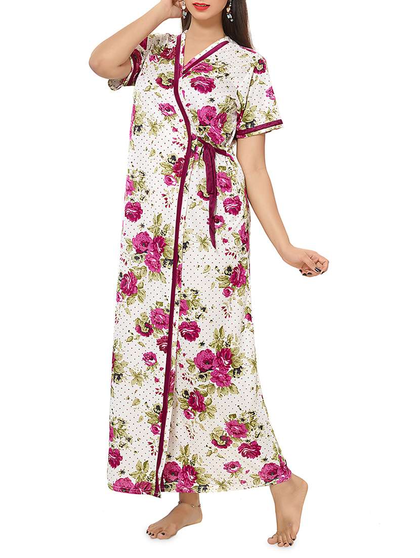 pink satin nightwear set