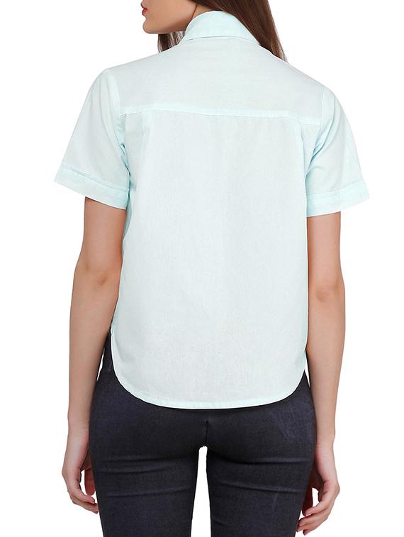 grey cotton regular shirt - 11459264 - Standard Image - 2