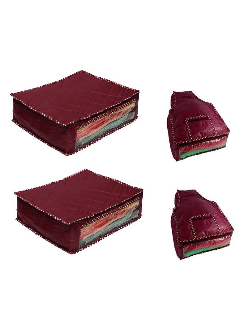 set of 4 maroon polyester utility bag
