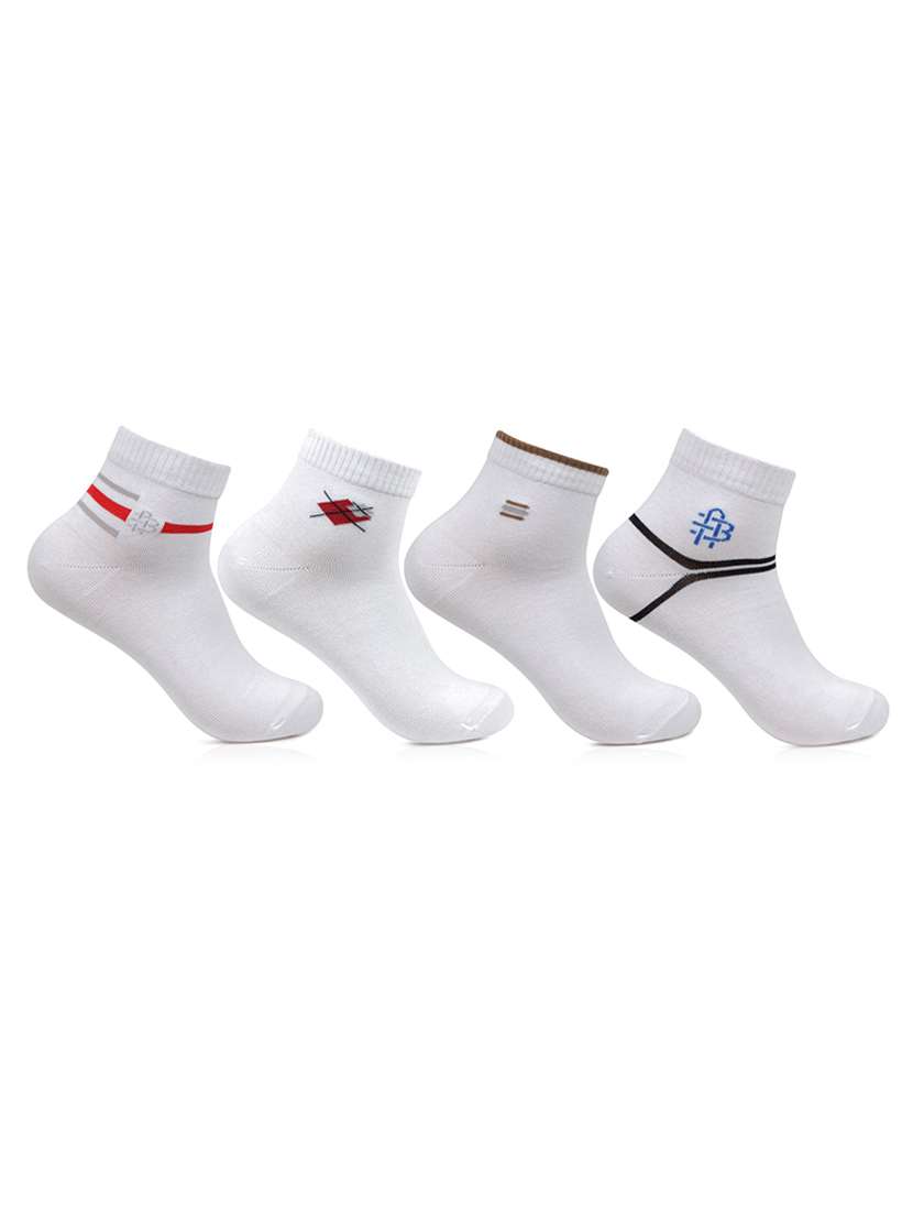 white cotton sock (set of 4)