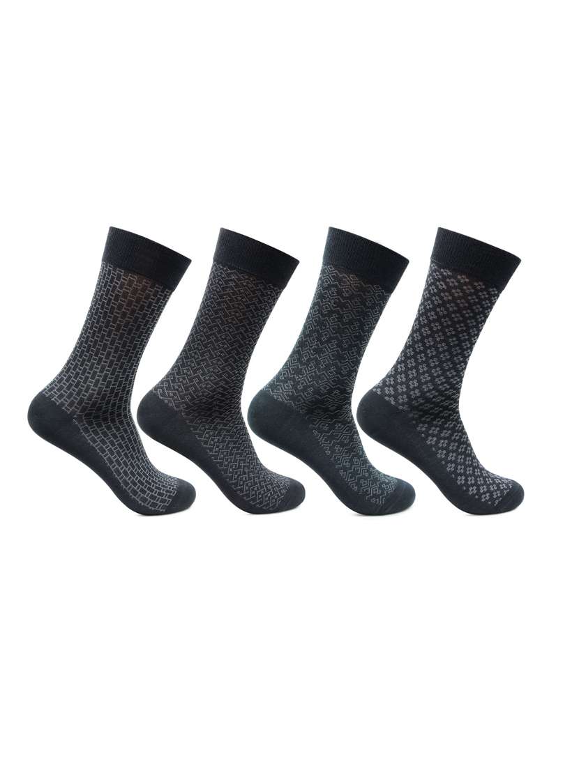 black cotton socks set of 4
