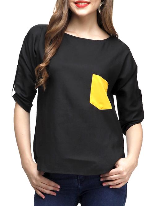 women's straight round neck top - 11478971 - Standard Image - 0