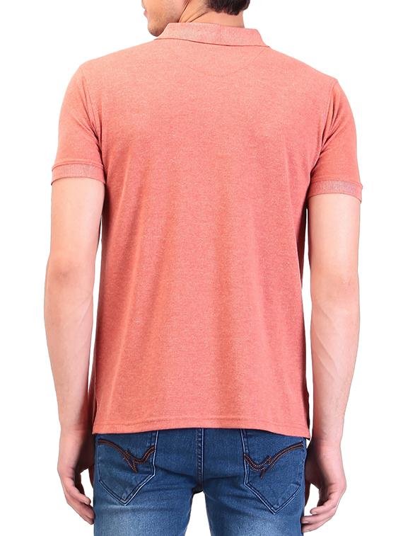 peach cotton polo t-shirt - 11493980 - Standard Image - 2