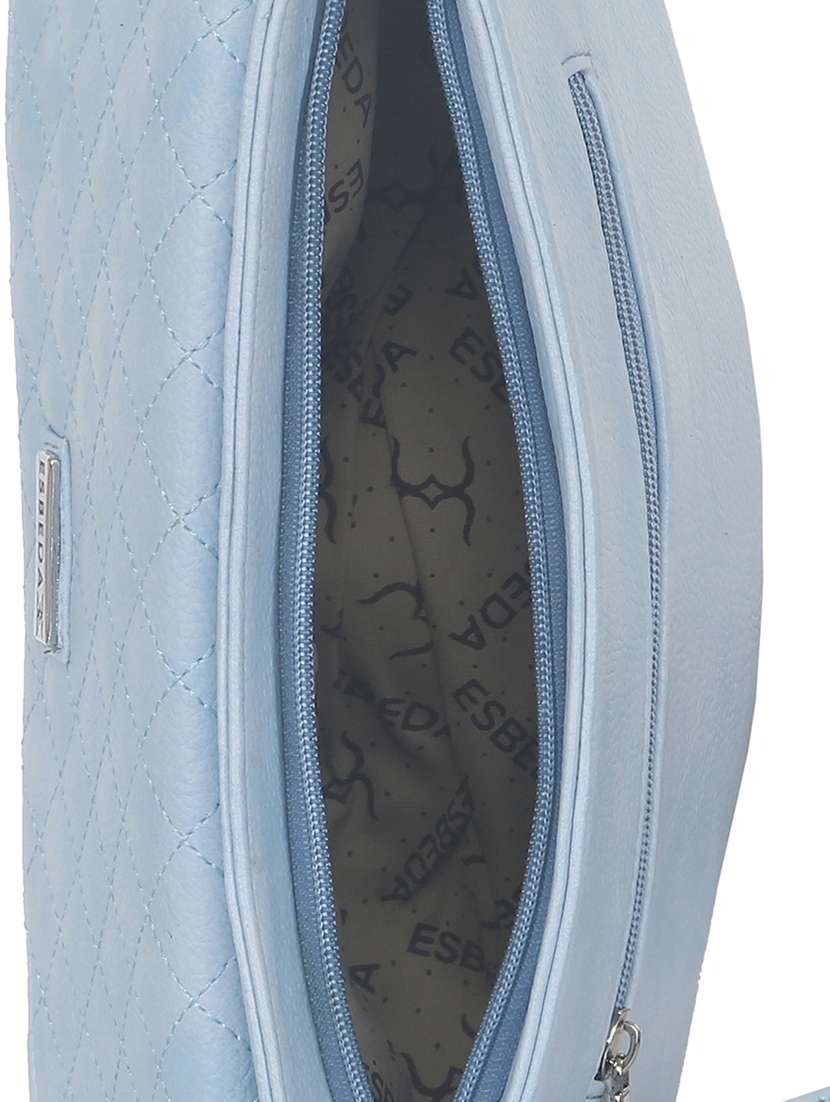 light blue solid regular sling bag - 11507246 -  Standard Image - 2