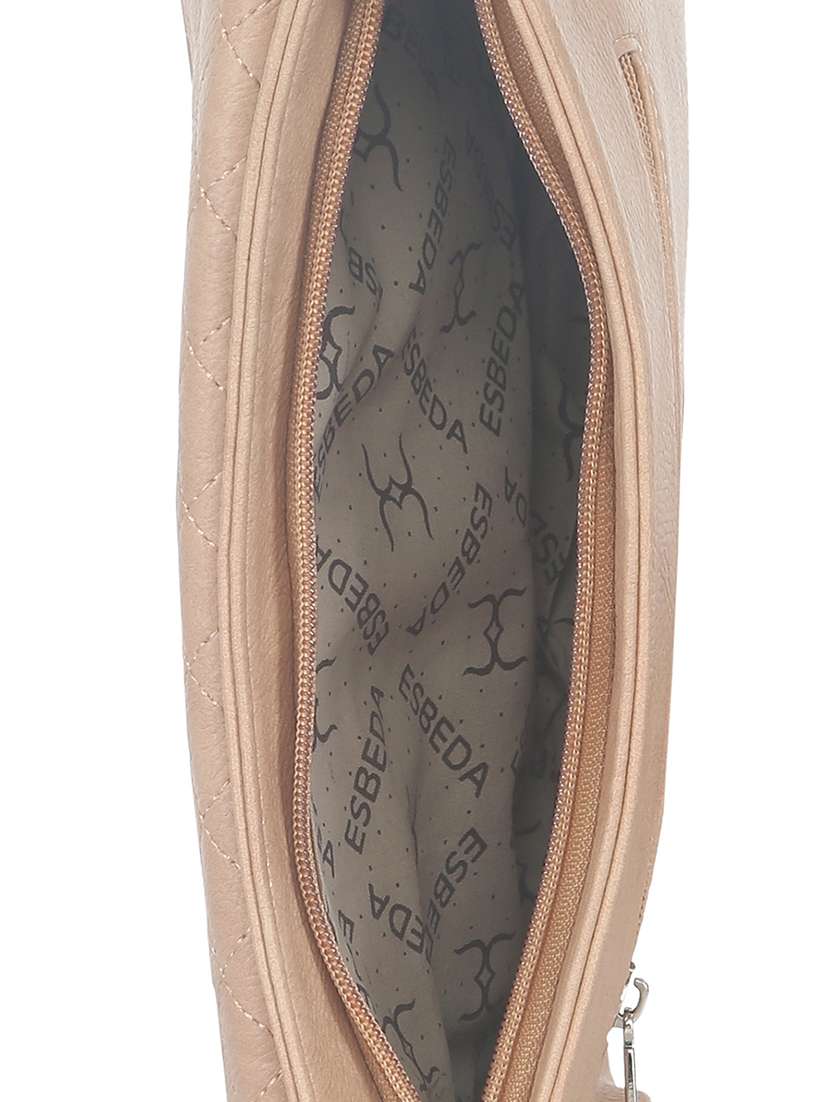 beige synthetic leather sling bag - 11507248 - Standard Image - 2