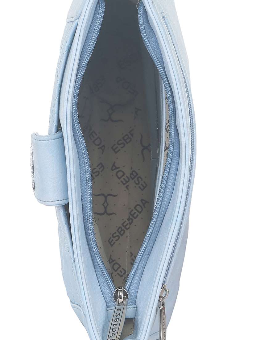 light blue solid regular sling bag - 11507252 - Standard Image - 2