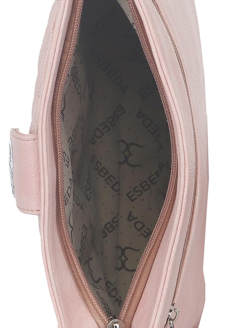 pink synthetic leather sling bag - 11507255 - Standard Image - 2