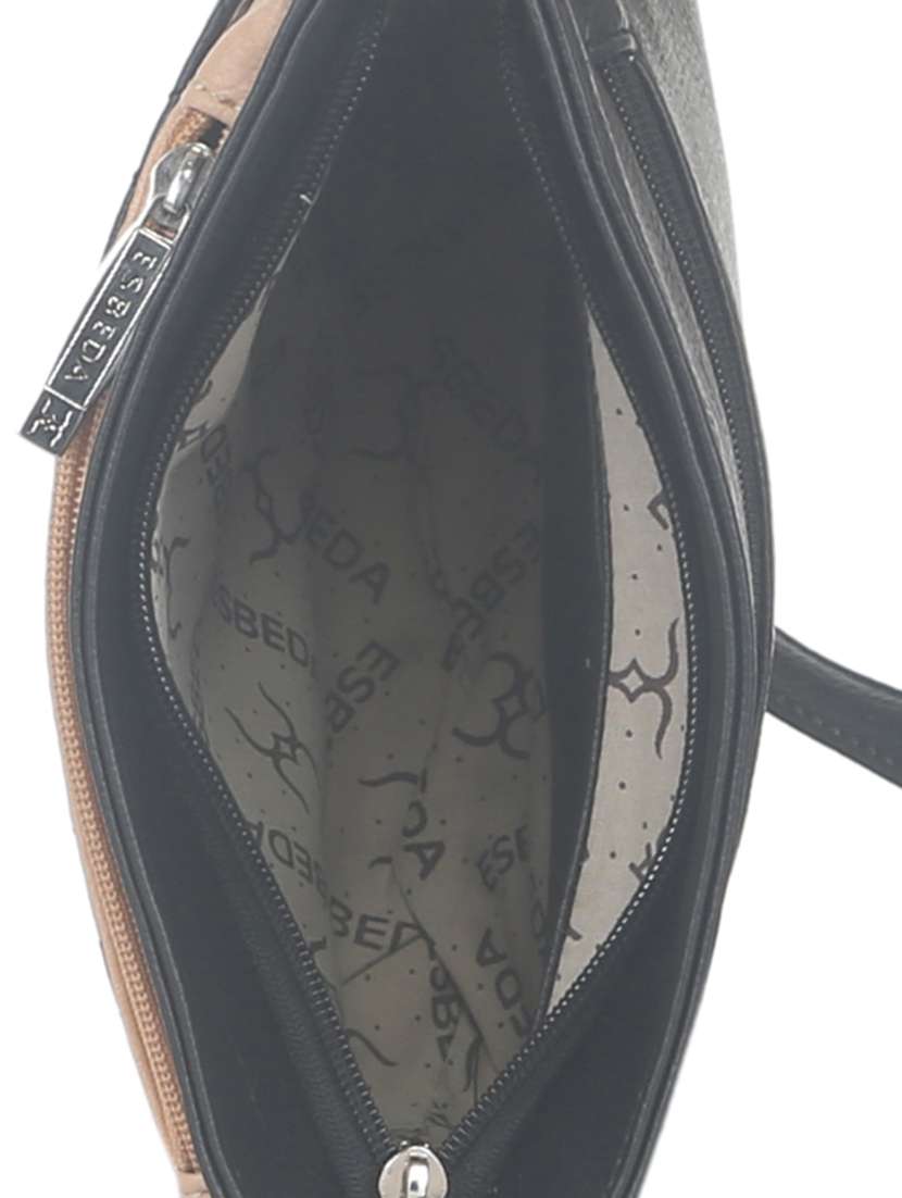 black synthetic leather sling bag - 11507261 -  Standard Image - 2