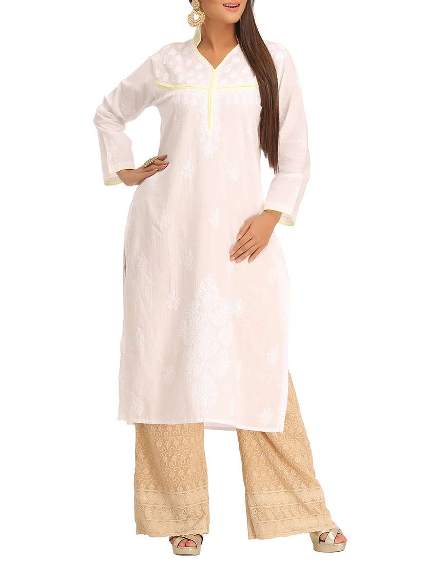 white cotton kurta