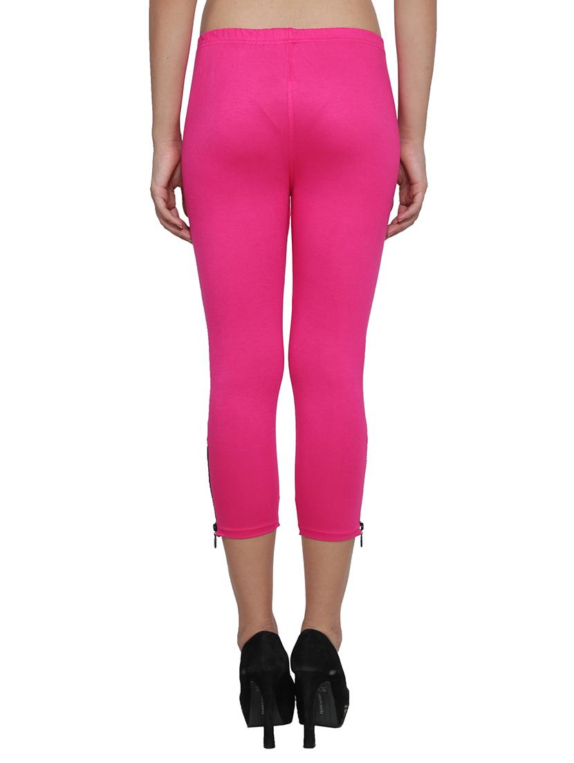 pink color, viscose capri - 11512295 - Standard Image - 2