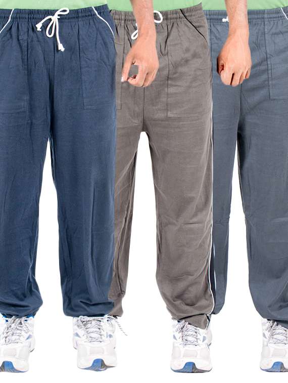 multi colored cotton  full length track pant