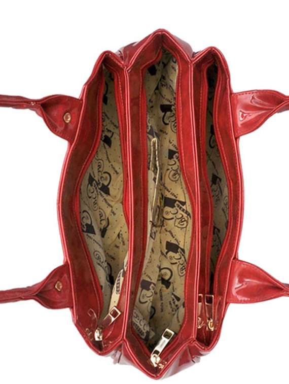 red leatherette handbag - 11519176 -  Standard Image - 2