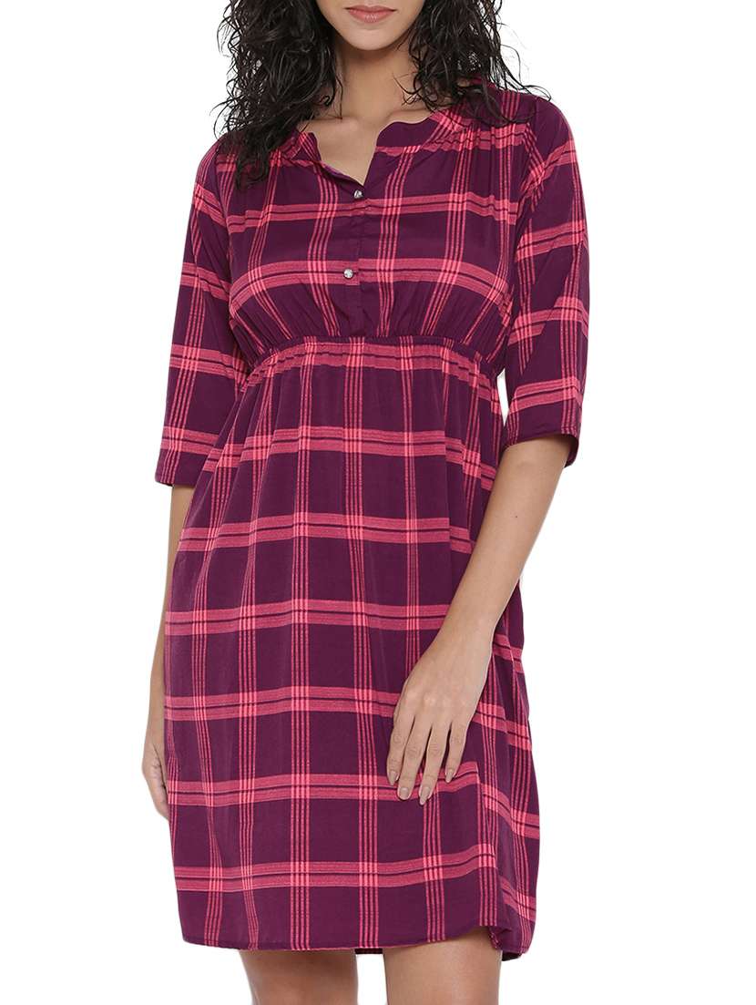 women's shirt checks dress