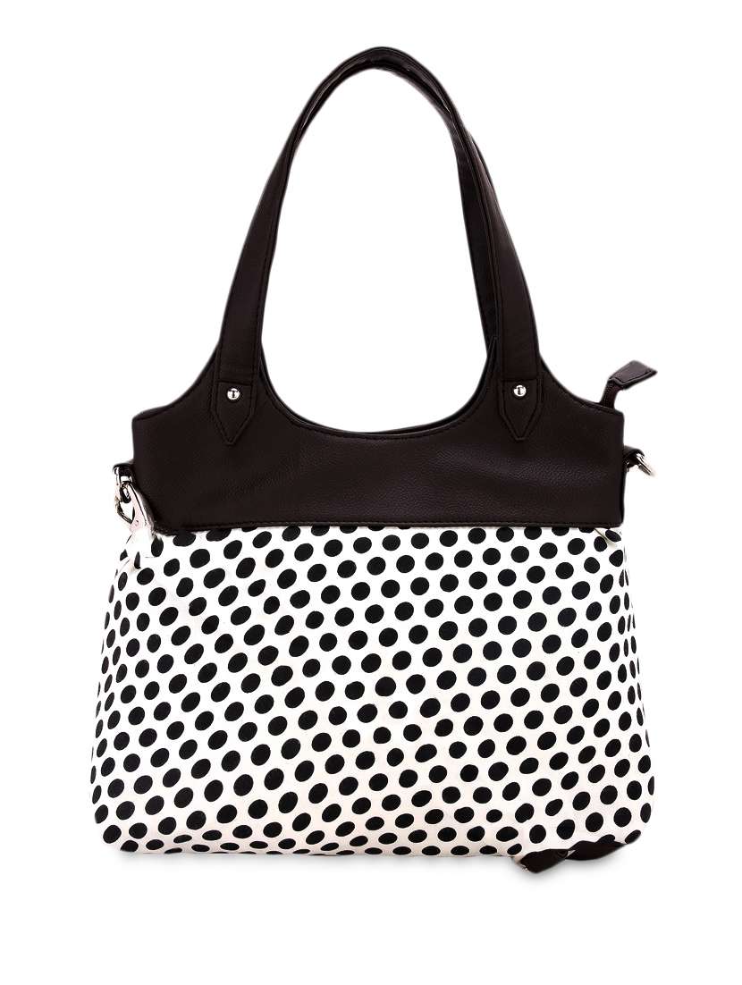 multi polka dots printed handbag