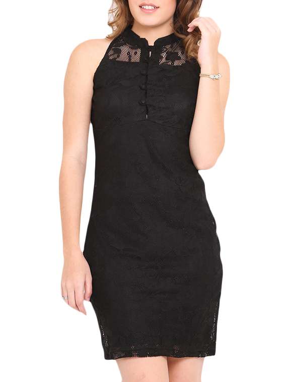 black sheath dress