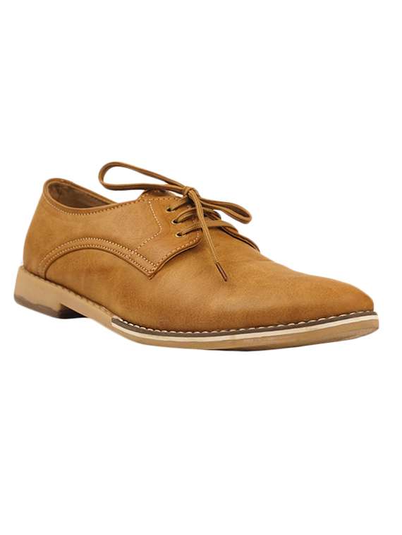 tan leatherette derby