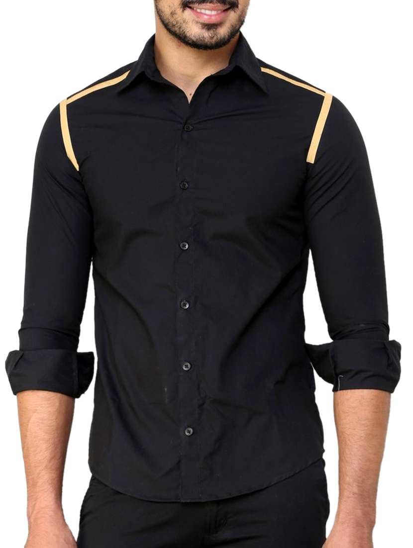 black taped casual shirt