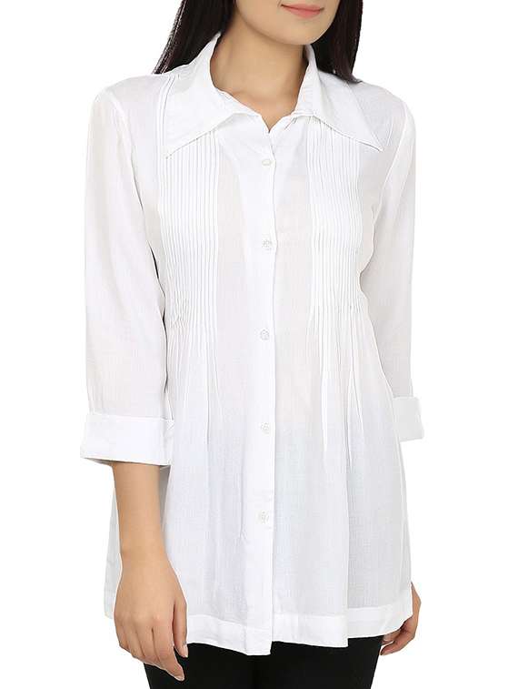 white viscose tunic