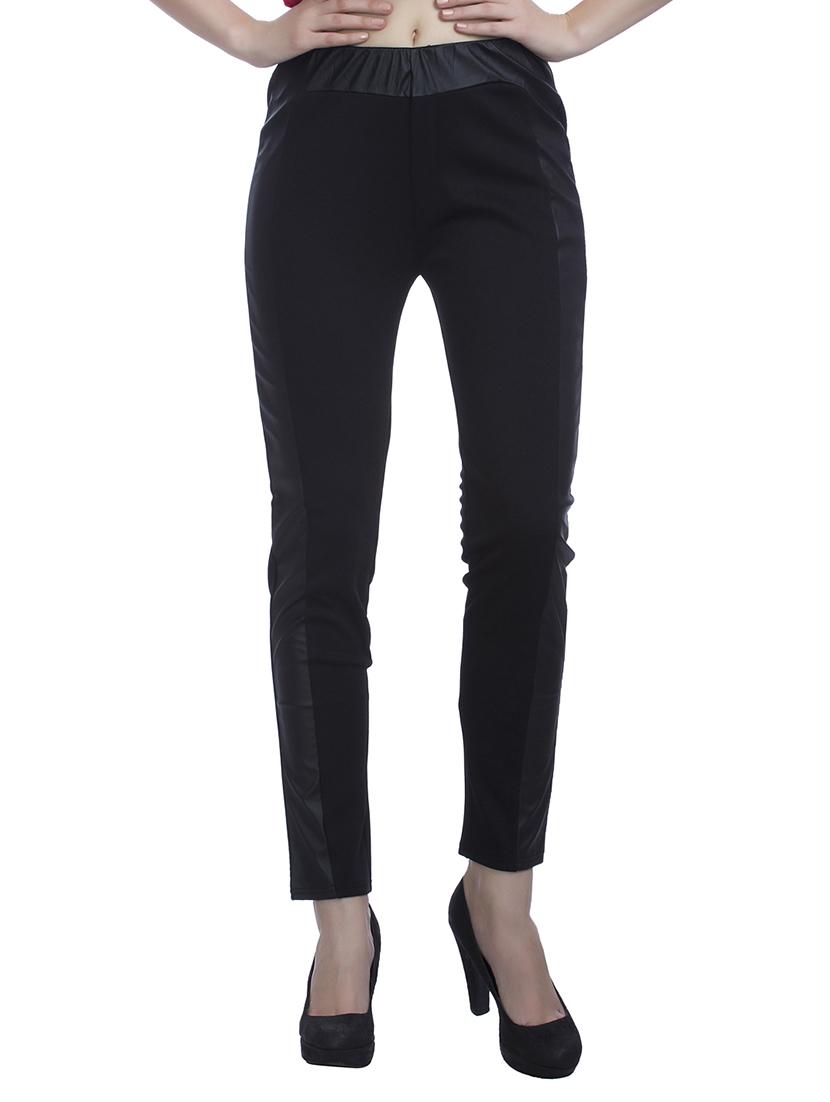 black polyester jeggings - 11540468 -  Zoom Image - 0