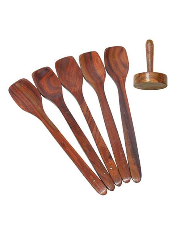 multi colored wood kitchen tool set - 11544277 -  Zoom Image - 0