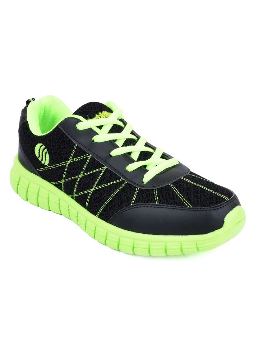 black lace up sport shoe