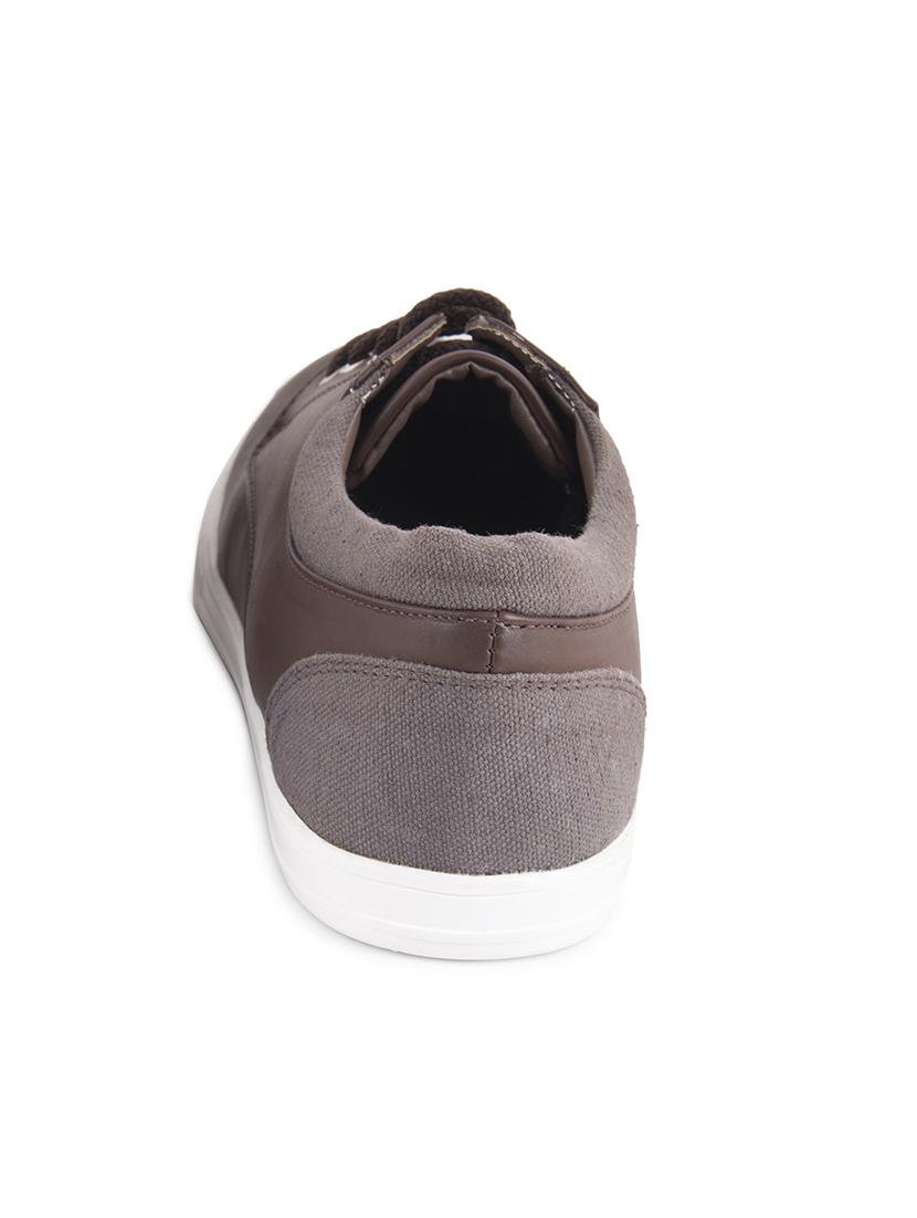 solid brown faux leather sneaker - 11577047 - Standard Image - 2