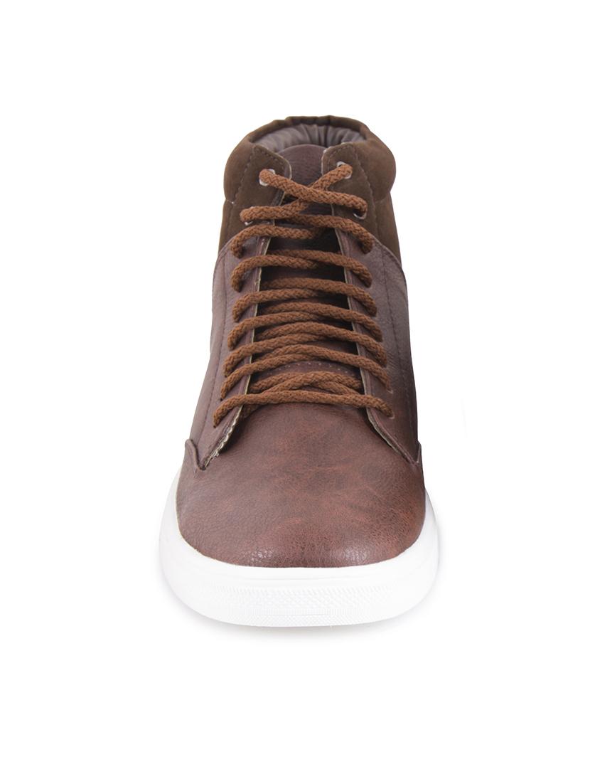 brown faux leather sneaker - 11577312 - Standard Image - 2