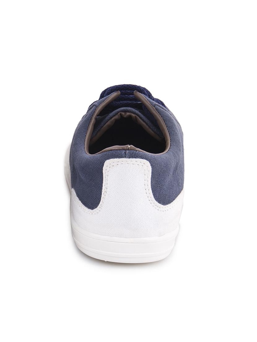 solid navy blue canvas sneaker - 11577314 - Standard Image - 2