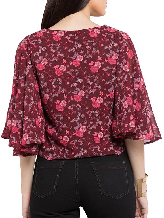 red floral print top - 11586281 - Standard Image - 2