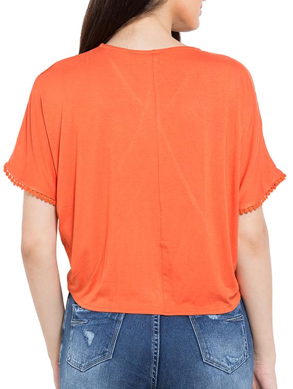 orange viscose top - 11586283 - Standard Image - 2