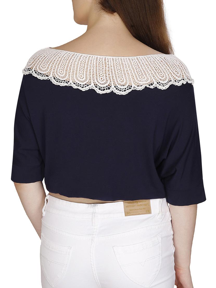 navy blue polyester regular top - 11588805 - Standard Image - 2