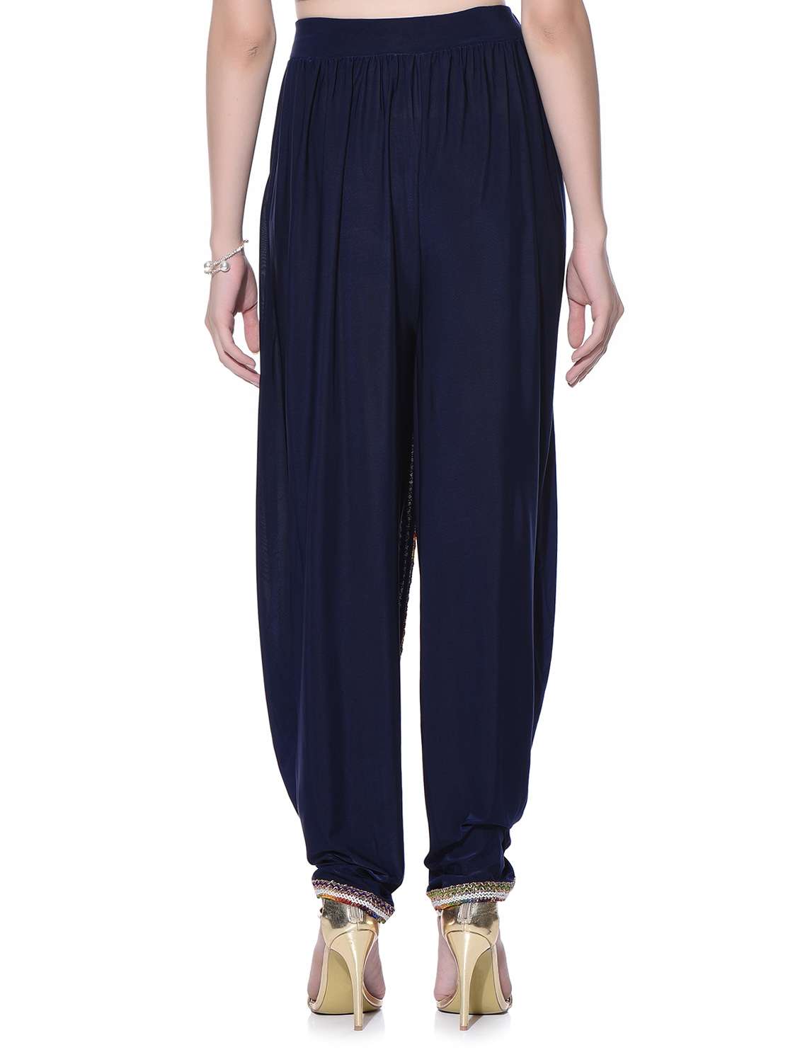 blue polyester dhoti salwar - 11593788 - Standard Image - 2