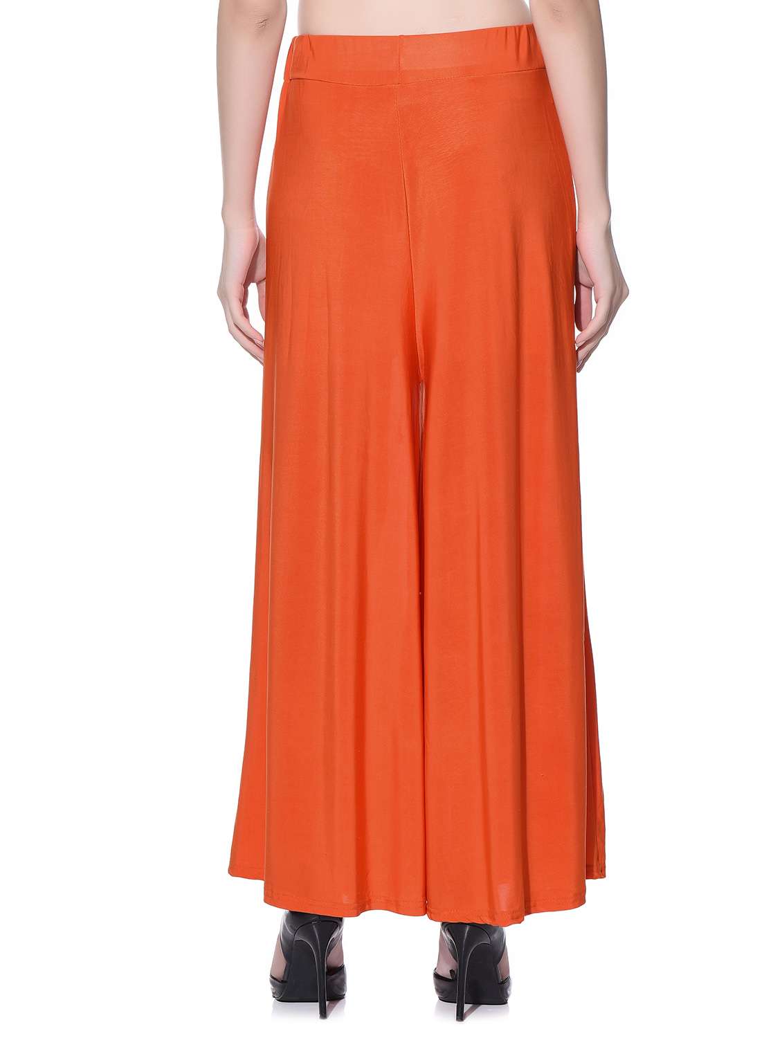 orange polyester palazzos - 11593791 -  Standard Image - 2